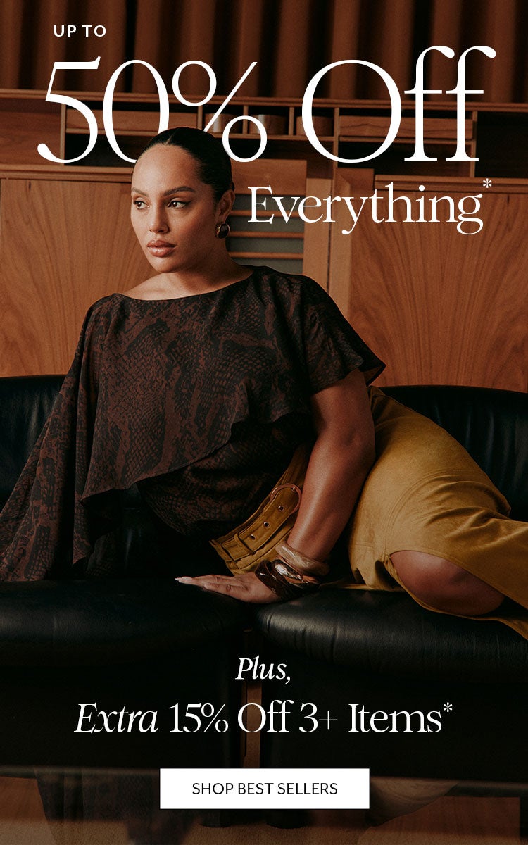 Up to 50% Off Everything + Extra 15% Off 3+ Items